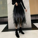 the TULLE TUTU - Fashion Summer Tutu Skirt Harajuku Tulle High Waist Midi Mesh Skirts