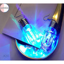 the EDISON - 1pair Creative Colorful Luminous Light Bulb Pendant Earrings