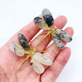 the DRAGONFLY - 2pcs Natural Mixed Material Energy Reiki Stone Dragonfly Carving Decoration Crystal Quartz Healing High Quality Gemstone For Gift