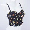 the JEWELED POPSTAR - Sexy Club Corset Streetwear Casual Camis Summer Party Fashion Tank Tops