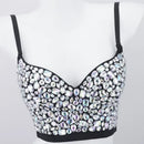 the ROCK STAR - Women's Sexy Luxury Camis Crop Corset Tank Top Bralette Push Up Bra