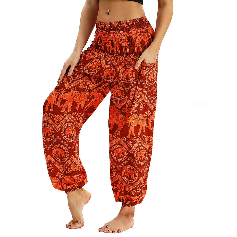 Women Hippie Clothes Hammer Pants Jumpsuit Casual Loose Beach Sweatpants Baggy Boho Yoga Trousers Harem Pants