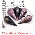 the PENDULUMS - Reiki Healing Quartz Pendulums, Natural Stones Pendant, Faceted Crystals Cone Charms Dowsing Spiritual Divination Chakras Pendulos