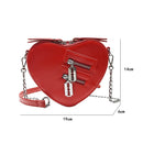 the GOTHIC HEART - Gothic Heart Blade Zipper Chain Crossbody Bags for Women/Girl, Casual Shoulder Purses Handbags