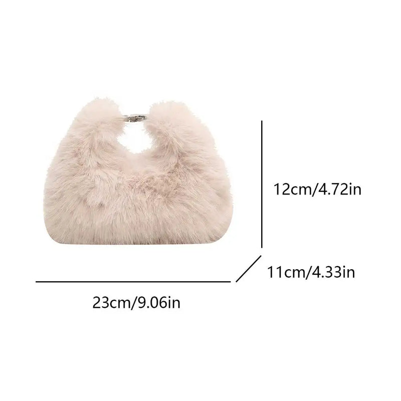 the FUR BALL - Plush Shoulder Bag, Women Soft Fluffy Crossbody Bag, Faux Fur Luxury Handbag, Winter Women's Bag, Clutch Purse for Women