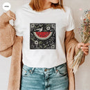 the WATERMELON - Retro Boho Watermelon T-Shirts for Women