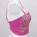 the JEWELED POPSTAR - Sexy Club Corset Streetwear Casual Camis Summer Party Fashion Tank Tops