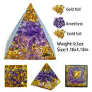 the GENERATOR - Natural Crystal Energy Generator Pyramid, Peridot Amethyst Reiki Healing Chakra Resin Pyramid, Egyptian Decor Room Decoration 1pc