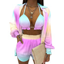 the BIKINI PARTY - Summer Beach Fashion Spring Sling Tops Long Shirt Short Pants 3-Piece Sets for Women
