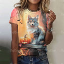 the WOLF WARRIOR - 3D Wolf Print Women T-Shirts Summer Fashion Animal Short Sleeve O-Neck Oversized T-Shirts for Women