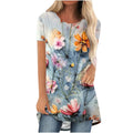 New Colourful Floral 3D Print T-Shirts Streetwear Women Casual Short Sleeve T Shirt Oversized Tunic Y2K Tops Tees Woman Clothing