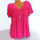 the BAGGY BOHO BLOUSE - Casual Large Size V-Neck Fashion Summer Printed Loose Bottoming Bohemian Shirt