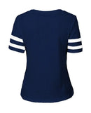 the AHOY - Summer Fashion Anchor Print Zipper Front Casual V-Neck Short Sleeve Shirt for Women