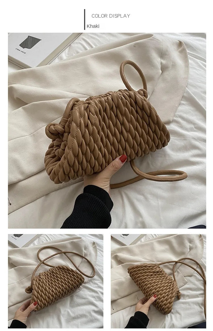 the BASKETWAVE - Luxury Brand Shoulder Bag for Women, Fashion Embroidered Thread Messenger Bag, Cute Purse Crossbody Bag, Designer Clutch Hobos