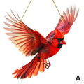 the SUNCATCHER - Winged Hanging Cardinal Christmas Ornaments, Hummingbird Suncatchers Gift