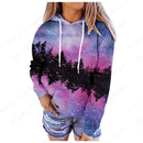 the BUTTERFLIES - Floral 3D Print Graphic Fashion Oversized Heart Sweatshirt Pocket Pullovers