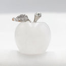 the FORBIDDEN FRUIT - 30mm Agate Energy Stone Mineral Citrine Tourmaline Fluorite Malachite Natural Crystal Cat's Eye Opal Cute Apple Ornament