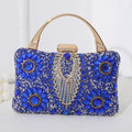 the TREASURE - Rhinestone Beaded Clutch Evening Bag, Women Wedding Party Purse, Evening Banquet Bag