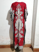 the BOHO SMOCK - Bohemian V-Neck Short Sleeve Beach Smock Summer Loose Casual Sunscreen Print Boho Long Dresses For Women