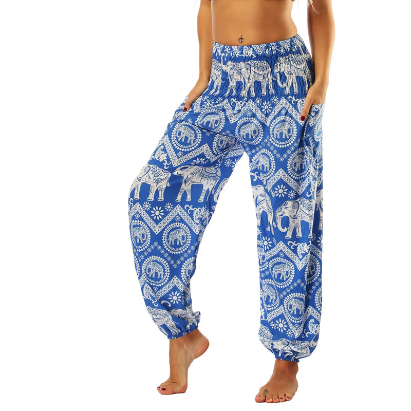 Hippie Harem Pants For Women, Women's  Modal Cotton Soft Bloomer,Sports Dance Jogger Pants With Pocket