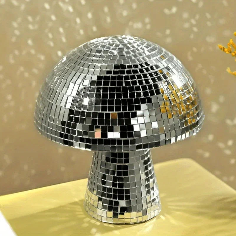 the MUSHROOM DISCO - Mushroom Disco Ball Mirror Reflective Ornament Decoration