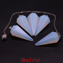 the PENDULUMS - Reiki Healing Quartz Pendulums, Natural Stones Pendant, Faceted Crystals Cone Charms Dowsing Spiritual Divination Chakras Pendulos