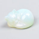 the SLEEPING KITTY - Various Crystal Energy Stones Carved Cats Rose Quartz Kitten Figurine, Natural Stone, Jade Mini Sleeping Cat, Chakra, Home Decor