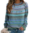 the BOHO SWEATER - Autumn/Winter Knitted Sweater Plus Size Round Neck Pullover Sweatshirts