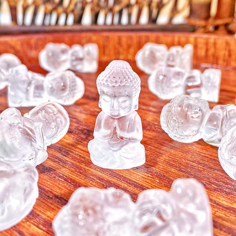 1PC High Quality Random Clear Quartz Sitting Buddha Natural Carving,Gemstone Jewelry,Glitter, Healing crystal, Birthday gift