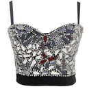 the ROCK STAR - Women's Sexy Luxury Camis Crop Corset Tank Top Bralette Push Up Bra