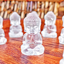 the LITTLE BUDDHA - 1PC High Quality Random Clear Quartz Sitting Buddha, Natural Carving, Healing Crystal, Birthday Gift