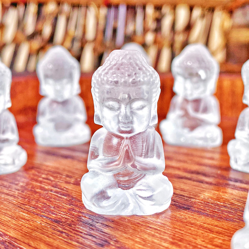 1PC High Quality Random Clear Quartz Sitting Buddha Natural Carving,Gemstone Jewelry,Glitter, Healing crystal, Birthday gift