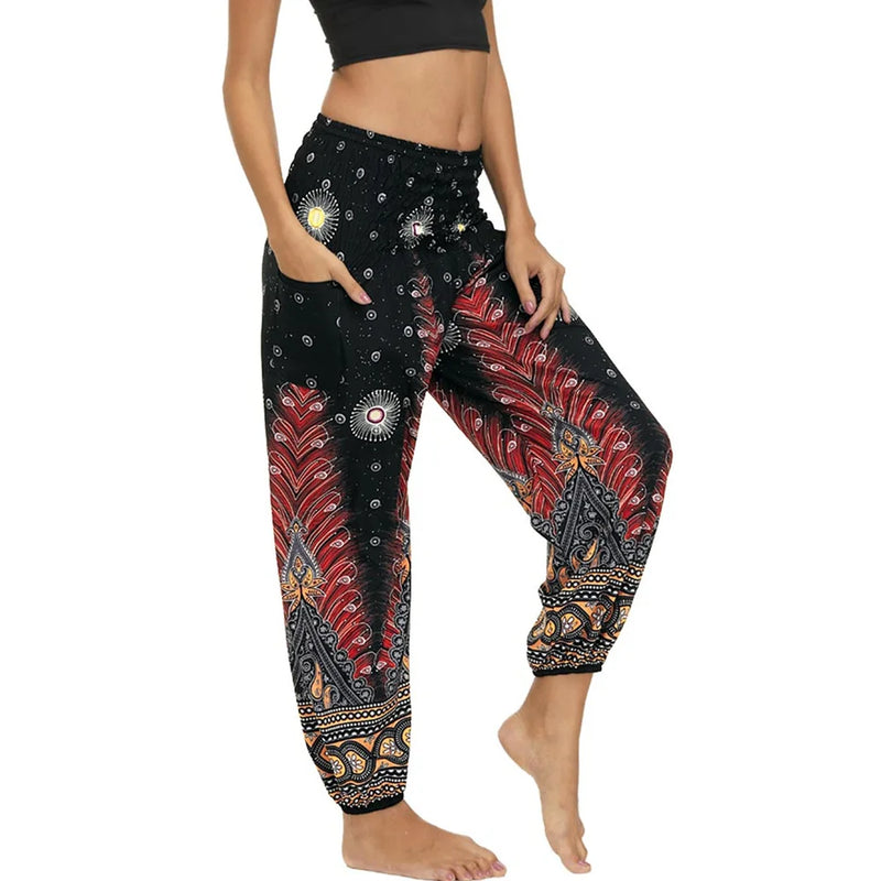 Women Hippie Clothes Hammer Pants Jumpsuit Casual Loose Beach Sweatpants Baggy Boho Yoga Trousers Harem Pants