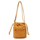 the CORDUROY CROSS-BODY - Solid Satchel Purse, Adjustable Strap Casual Shoulder Bag, Drawstring Corduroy Crossbody Bag. Versatile Slouchy Travel Bag