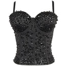 the ROCK STAR - Women's Sexy Luxury Camis Crop Corset Tank Top Bralette Push Up Bra