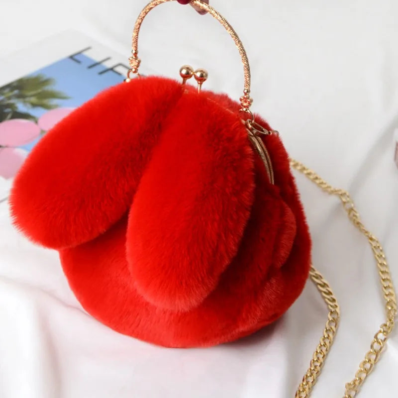 the BUNNY BAG - Cute Plush Rabbit Crossbody Bags for Women, Cute Purses and Handbags, New Rabbit Ear Shoulder Messenger Bag