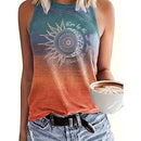 the SURF & TURF TANK - Summer Casual Breathable Tank Top Round Neck Printed Letter Pattern Oversized Women's Loose Top
