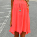 the NEON BOHO - Summer Beach Loose Casual Sleeveless Spaghetti Strap Hollow Out Mini Dress