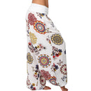 the ALI BABA - Women's Casual Fashion Floral Print Long Wide Leg Elastic Waist Bohemian Harem Pants