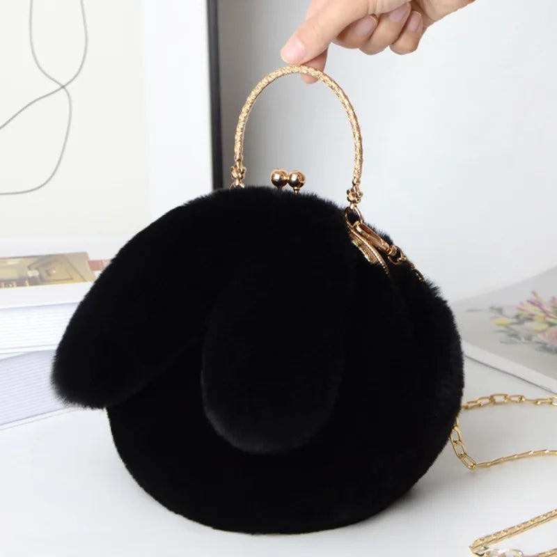 the BUNNY BAG - Cute Plush Rabbit Crossbody Bags for Women, Cute Purses and Handbags, New Rabbit Ear Shoulder Messenger Bag