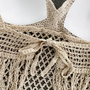 the BOHO CAMISOLE - Knitted Tassels Hollow Out Bohemian Style Sleeveless Sexy Corset Crop Tops Beach Tank Top Camisole