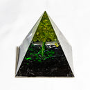 the GENERATOR - Natural Crystal Energy Generator Pyramid, Peridot Amethyst Reiki Healing Chakra Resin Pyramid, Egyptian Decor Room Decoration 1pc