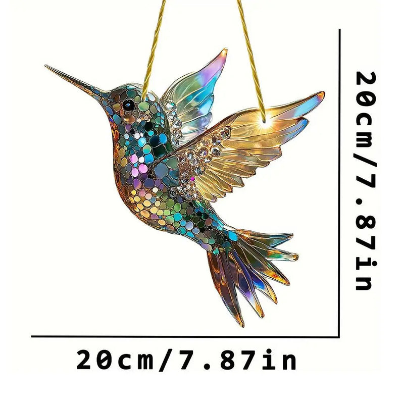 the SUNCATCHER - Winged Hanging Cardinal Christmas Ornaments, Hummingbird Suncatchers Gift