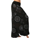 the ALI BABA - Women's Casual Fashion Floral Print Long Wide Leg Elastic Waist Bohemian Harem Pants
