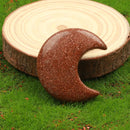 the MOON STONE - Crystal Mini Moon Ornament, Natural Stone Rose Quartz Hand Carved Chakra Feng Shui Healing Meditation Figurine, Home Decoration