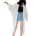 2020 Bohemian Summer Beach Wear Long Kimono Cardigan chiffon Tunic Women Tops Blouse Shirt Sarong plage