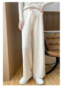 the CASUAL BOHO - Autumn/Winter Knitted High Waist Casual and Loose Straight Leg Pants
