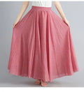 Fashion Clothes Women Clothing Skirts Vintage Y2k Elegant Streetwear Bohemian Cotton Linen Casual Vestido De Festa Long Skirt