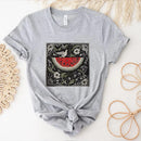 the WATERMELON - Retro Boho Watermelon T-Shirts for Women