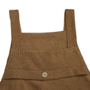 the ROMPER BOHO - Streetwear Corduroy Bibbed Wide Leg Pant Drop Crotch Overalls Loose Casual Suspender Rompers/Jumpsuits